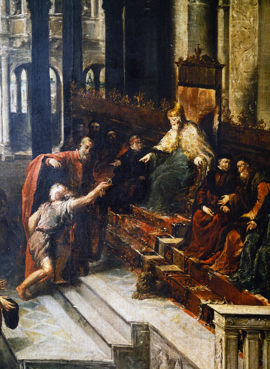 Fisherman Giving the Ring to the Doge of Venice Bartolomeo Gradenigo by Giovanni Antonio Guardi