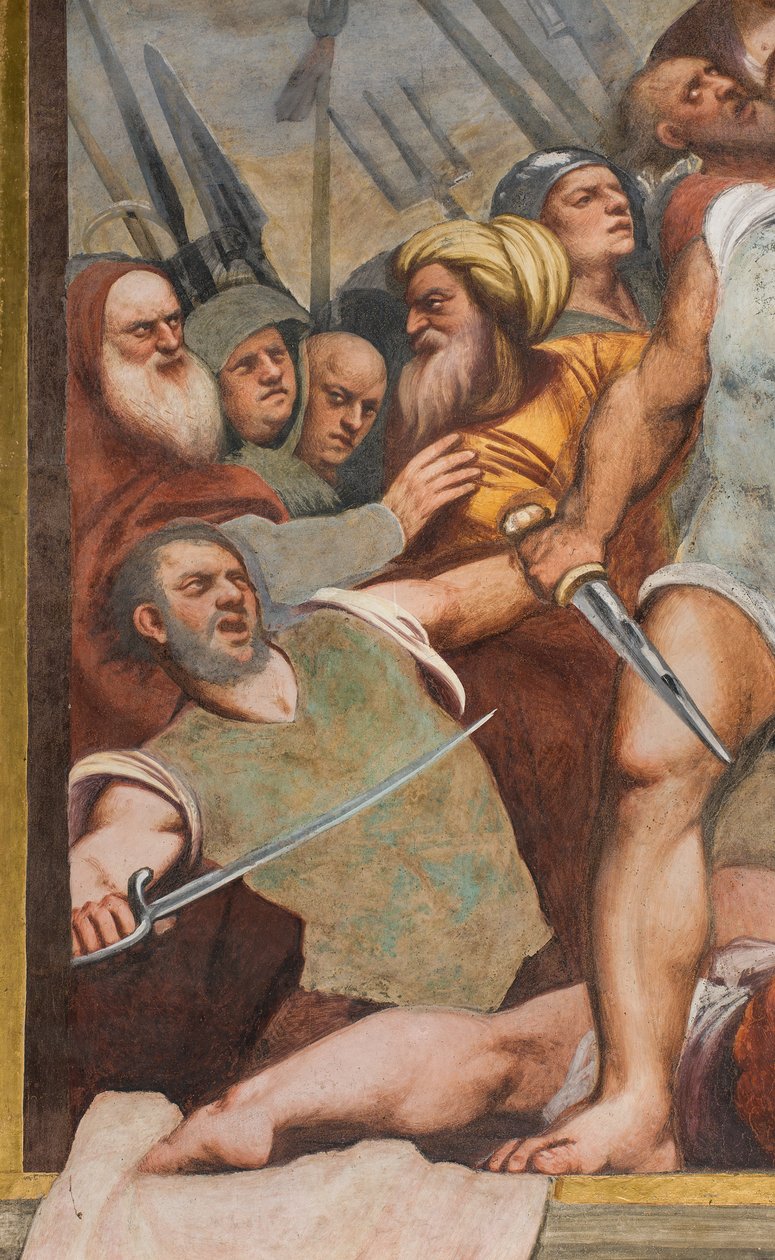 Central Aisle, First South Span, Christ Nailed to the Cross, Il Pordenone by Giovanni Antonio Pordenone