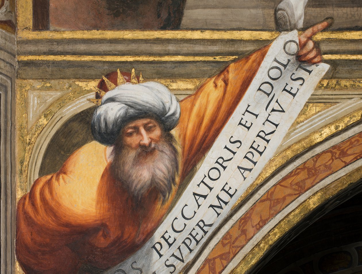 Central Nave, Plume Third Span South, Il Pordenone 1520, Bust with Prophet by Giovanni Antonio Pordenone