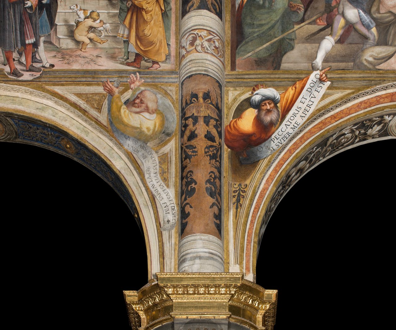 Central Nave, Third and Fourth South Span Plume, Busts with Prophets (1520) by Giovanni Antonio Pordenone