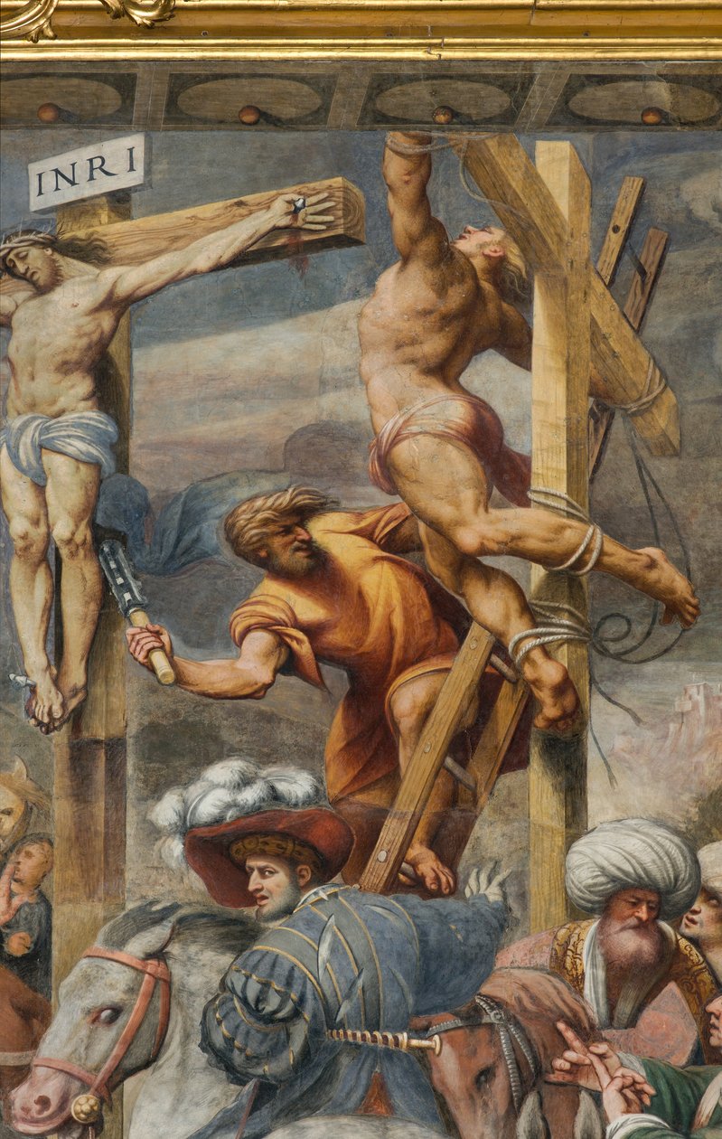Counterfaccata, Il Pordenone, Crucifixion 1520-21 (Detail) by Giovanni Antonio Pordenone