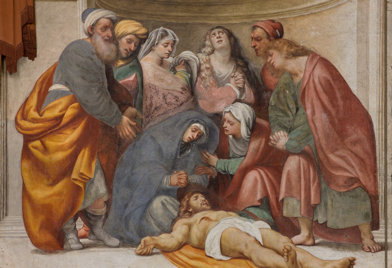 Counterfaccata, Deposition (1522) (Detail) by Giovanni Antonio Pordenone