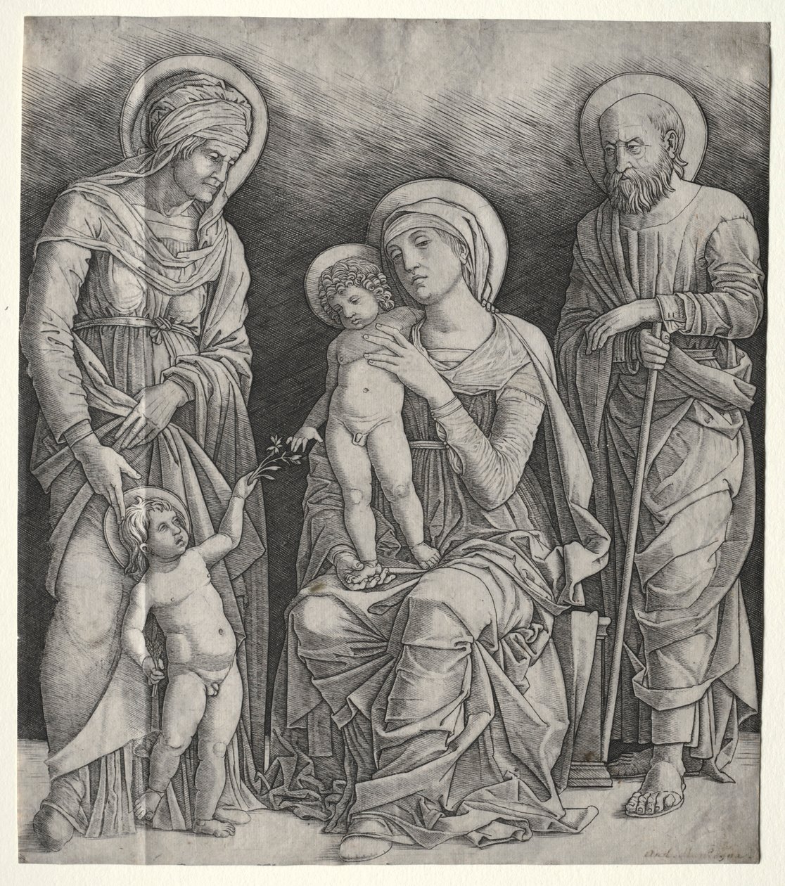 Holy Family with St. Elizabeth and the Infant St. John the Baptist by Giovanni Antonio da Brescia