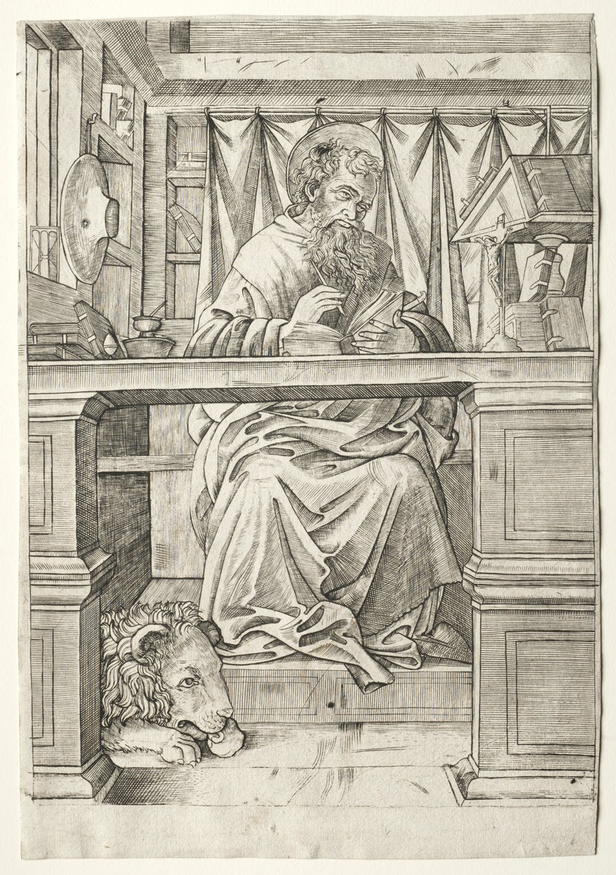 St. Jerome in His Study, c. 1510 by Giovanni Antonio da Brescia