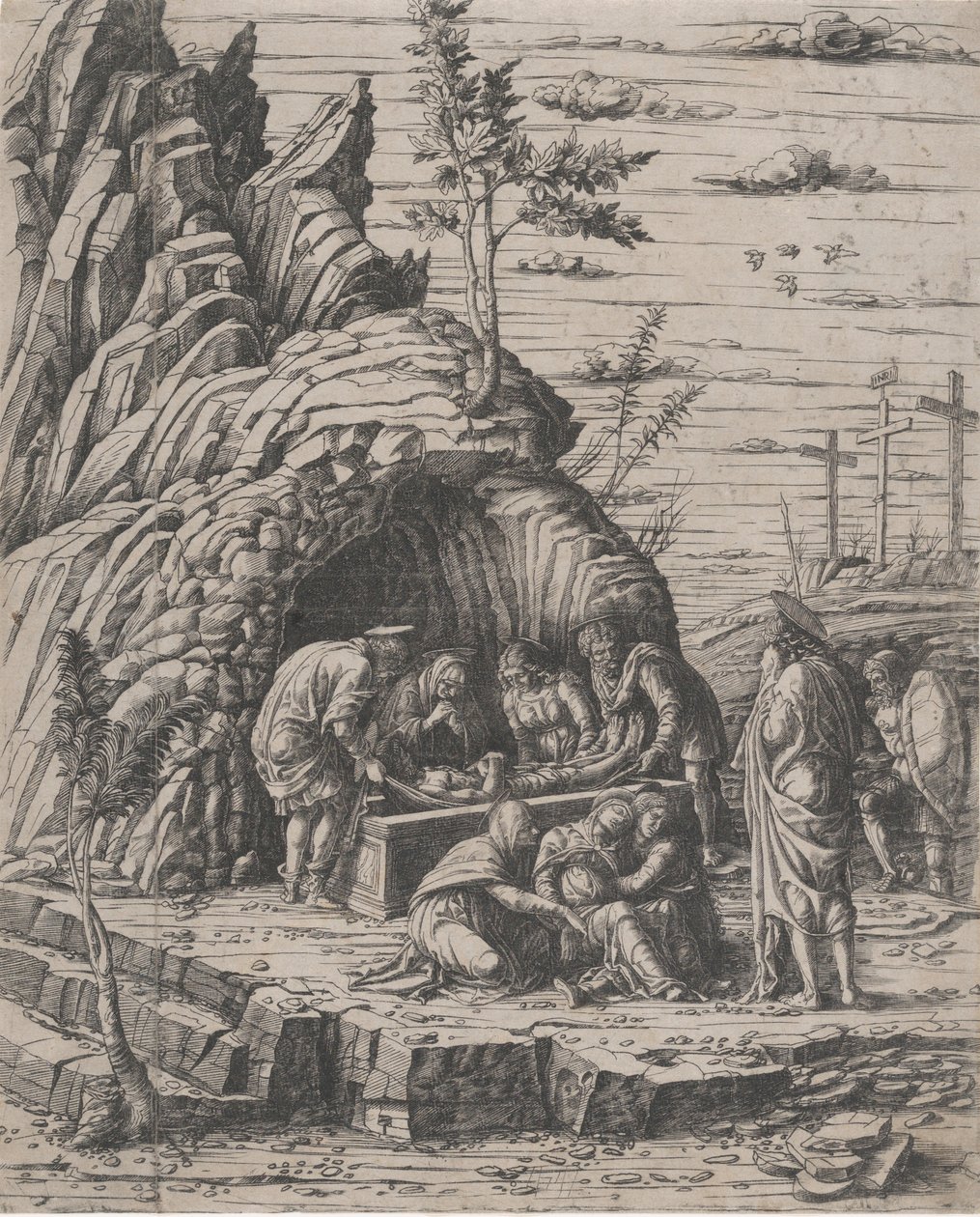 The Entombment of Christ (detail) by Giovanni Antonio da Brescia