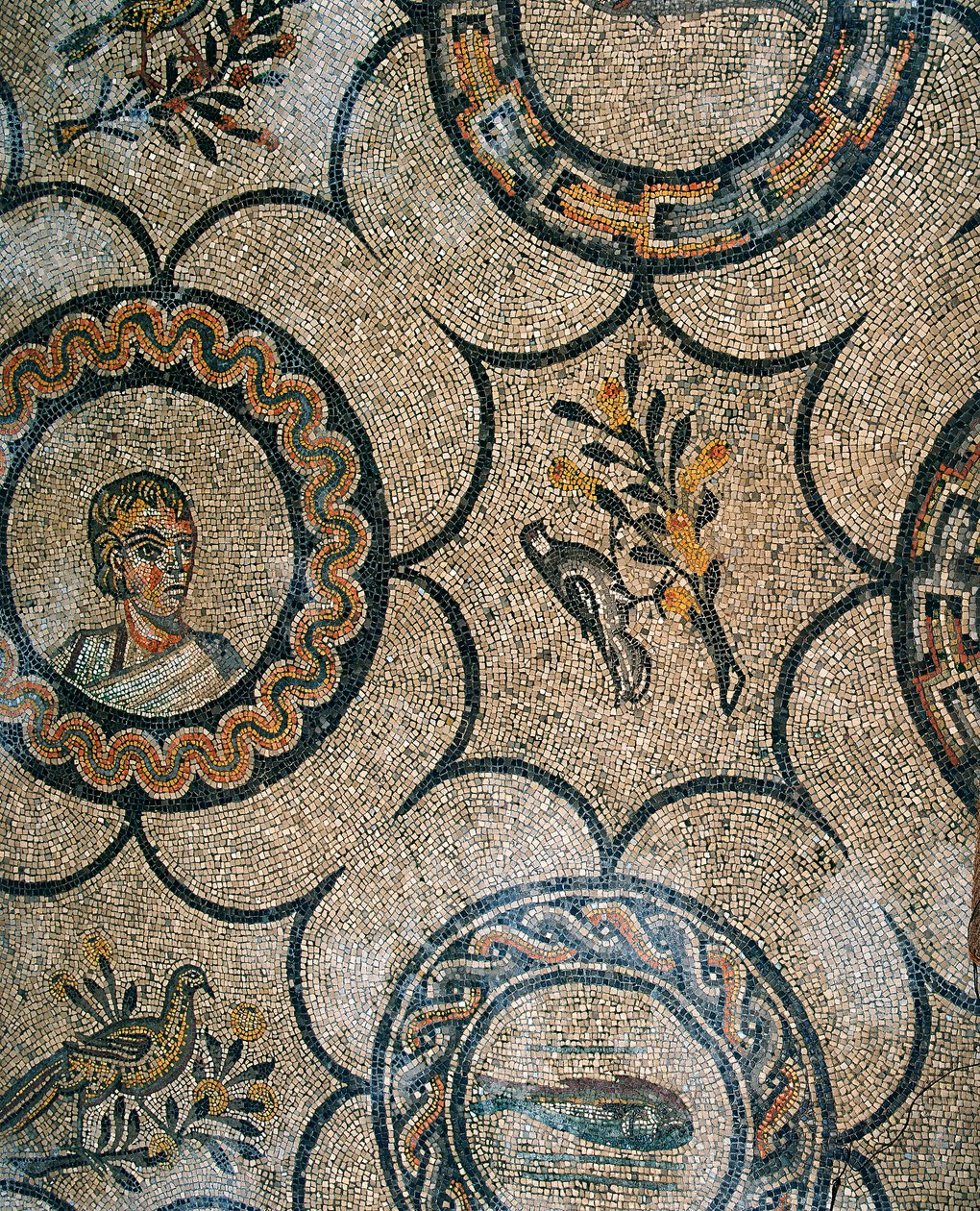 Detail of Floor of the Early Christian Basilica of Aquileia, Udine (detail) by Phillipe de Marlier