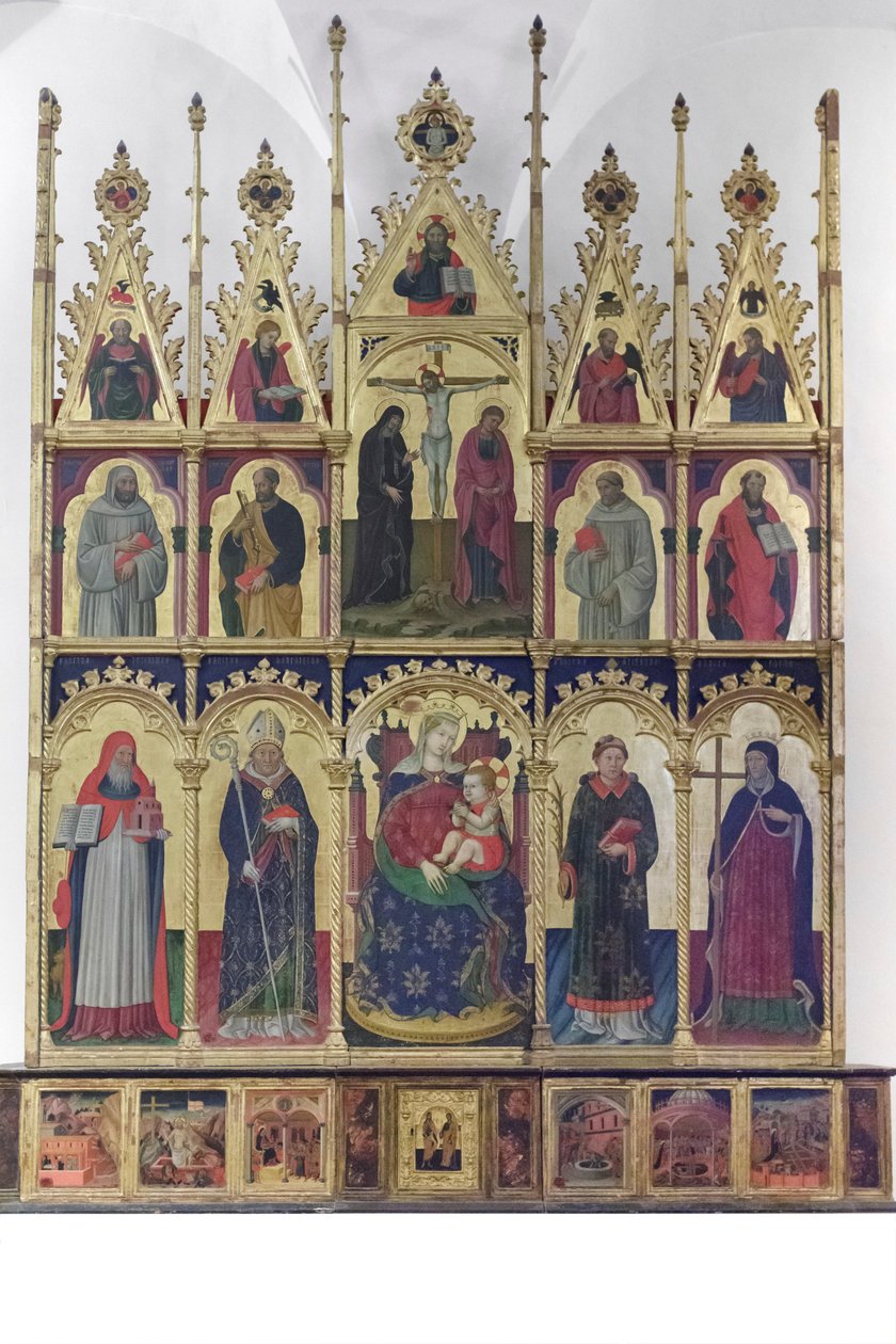 Madonna with Child among the Saints Jerome and Benedict by Giovanni Antonio da Pesaro
