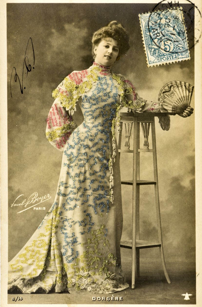 Postcard: Portrait of Arlette Dorgere/Nee Anna Mathilde Irma Jouve (1880 - 1965), comedian, dancer and singer by Phillipe de Marlier