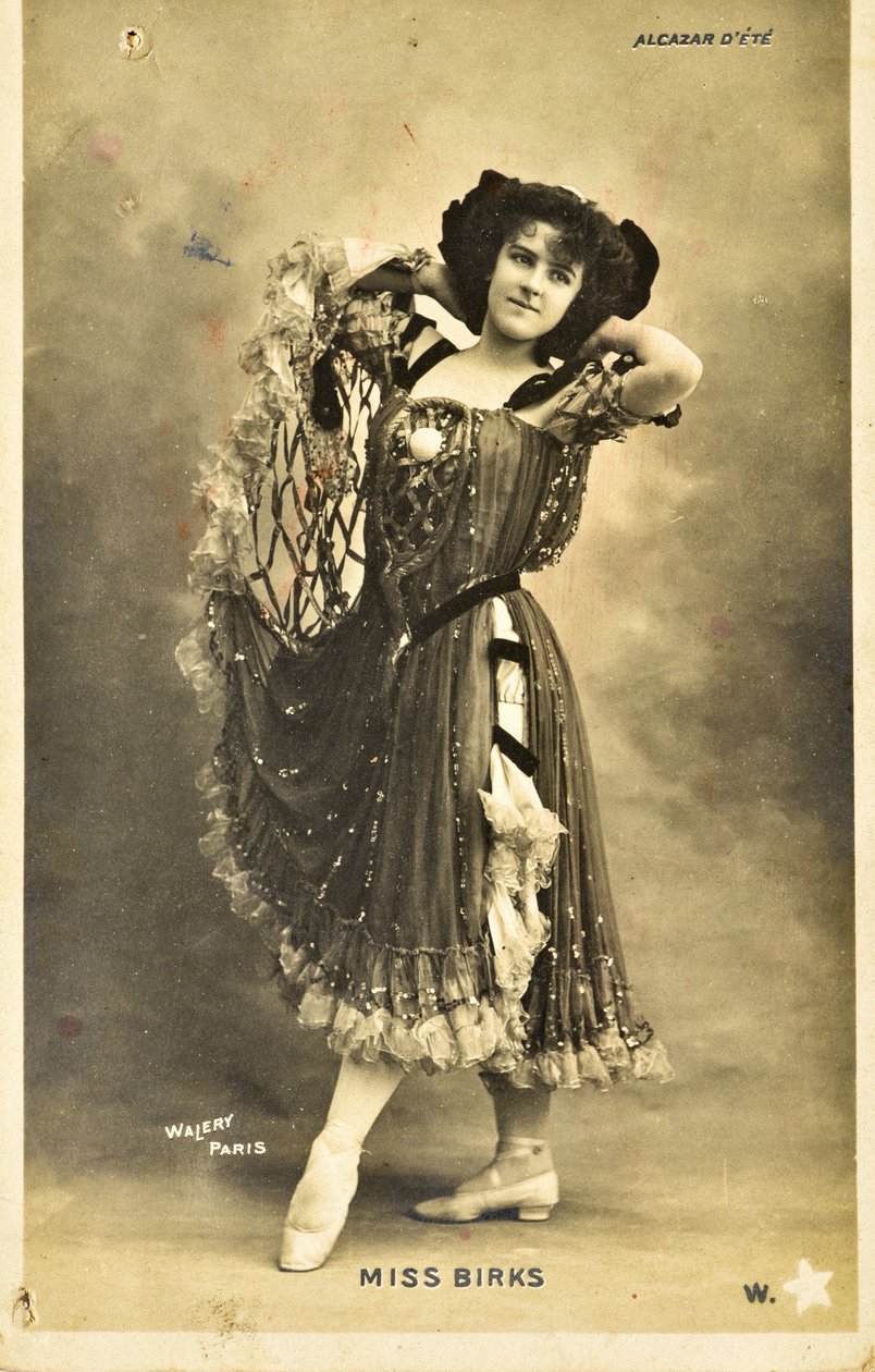 Postcard: Summer Alcazar - Portrait of Miss Birks, Music Hall Artist by Phillipe de Marlier
