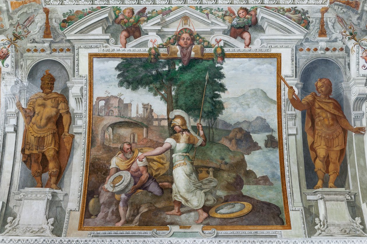 Ulysses and Minerva by Giovanni Battista Castello