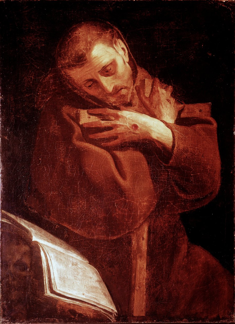 Saint Francis of Assisi in Prayer by Giovanni Battista  Crespi
