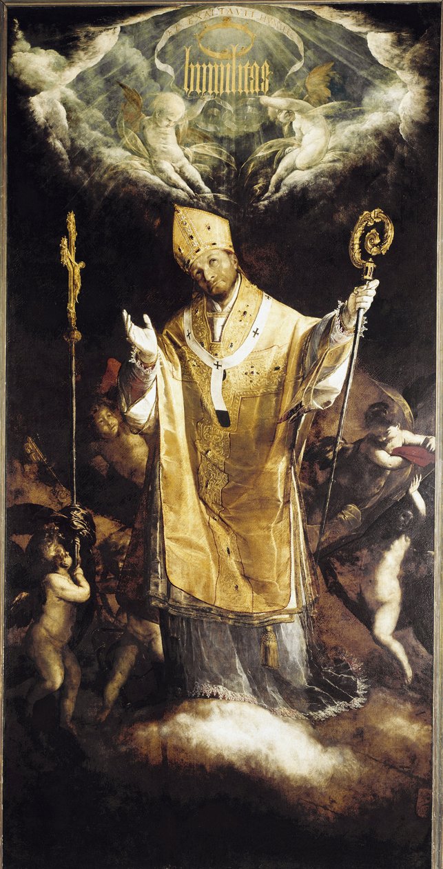 Glory of St Charles Borromeo by Giovanni Battista  Crespi