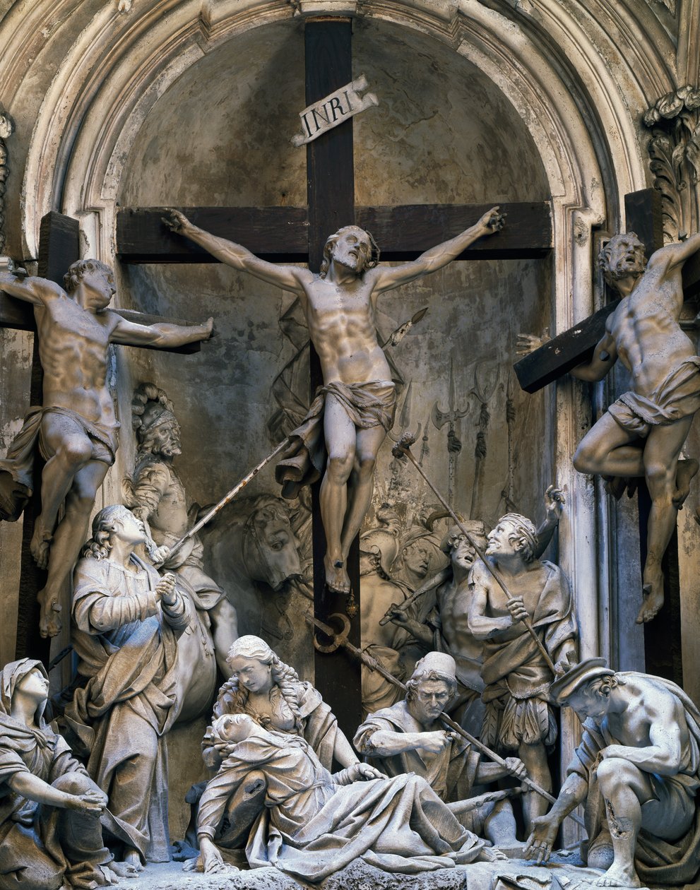 Passion, group of sculptures by Giovanni Battista Barberini, Church of St. Augustine, Cremona, Italy by Giovanni Battista Barberini