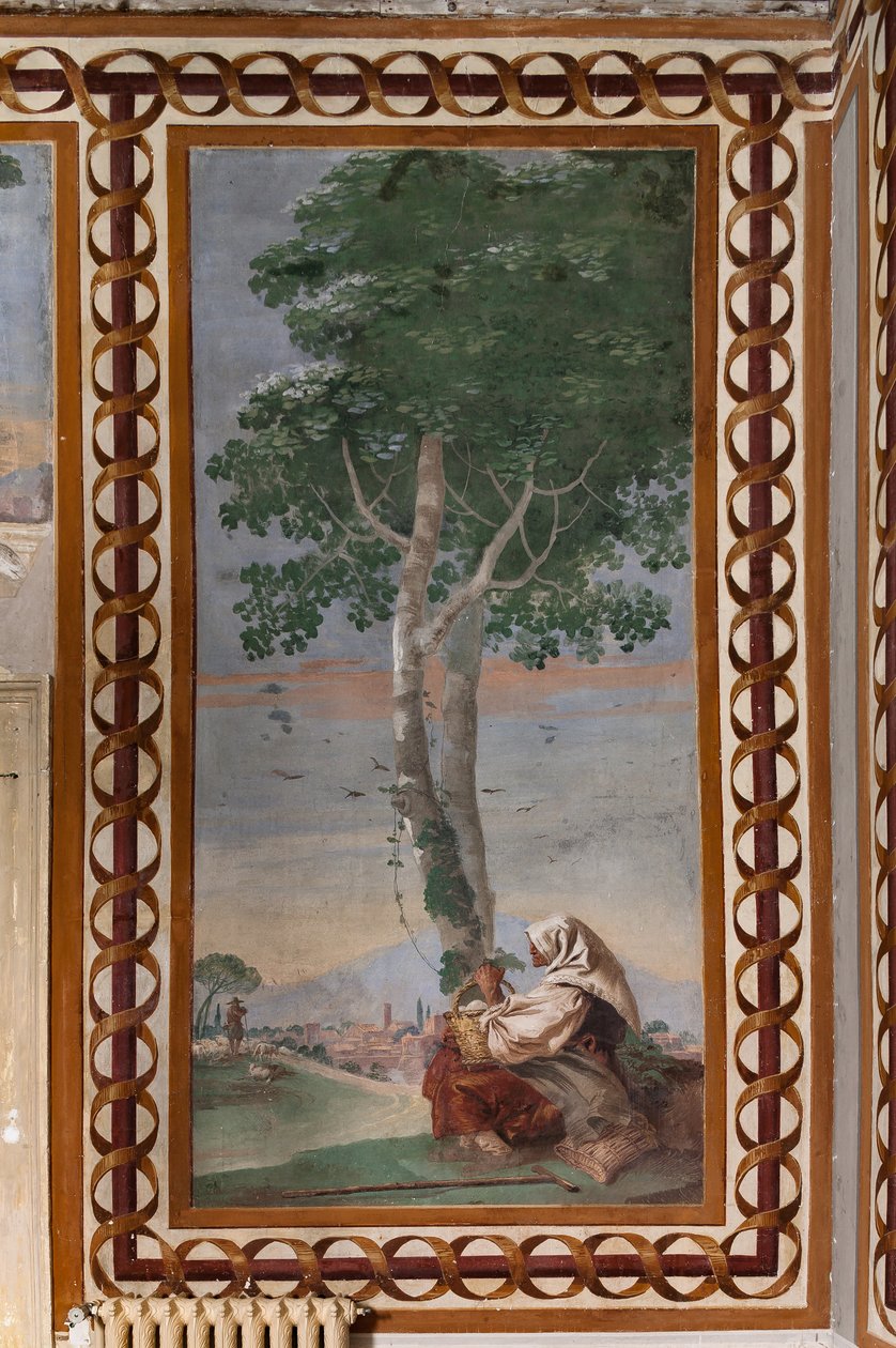 Room of the Rural Scenes: "Landscape with a Sitting Peasant" by Giovanni Battista Tiepolo