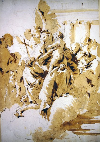 Madonna and Child with Angels, Saints and the Infant John the Baptist by Giovanni Battista Tiepolo