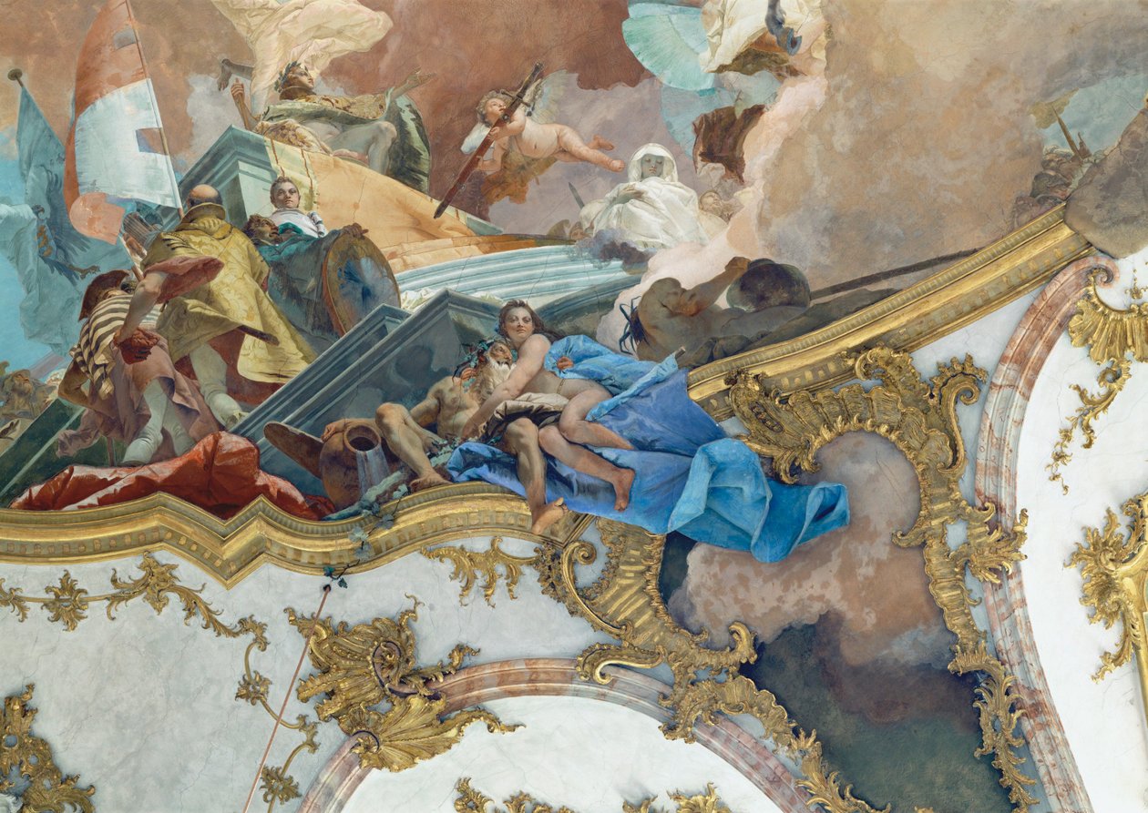 Painting on the Ceiling Panel of the Kaisersaal, the Emperor