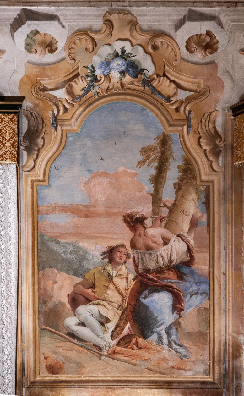 Angelica and Medoro Engrave Their Names on the Bark of the Plants by Giovanni Battista Tiepolo