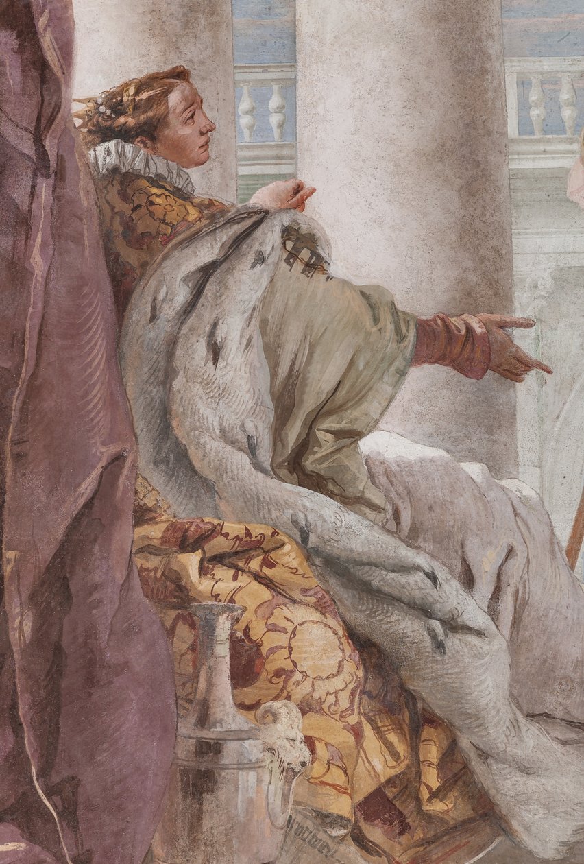 Palazzina (Small Building), the Third Room or Room of the Aeneid: "Aeneas Introduces Eros to Didone in the Likeness of Ascanius" (detail) by Giovanni Battista Tiepolo