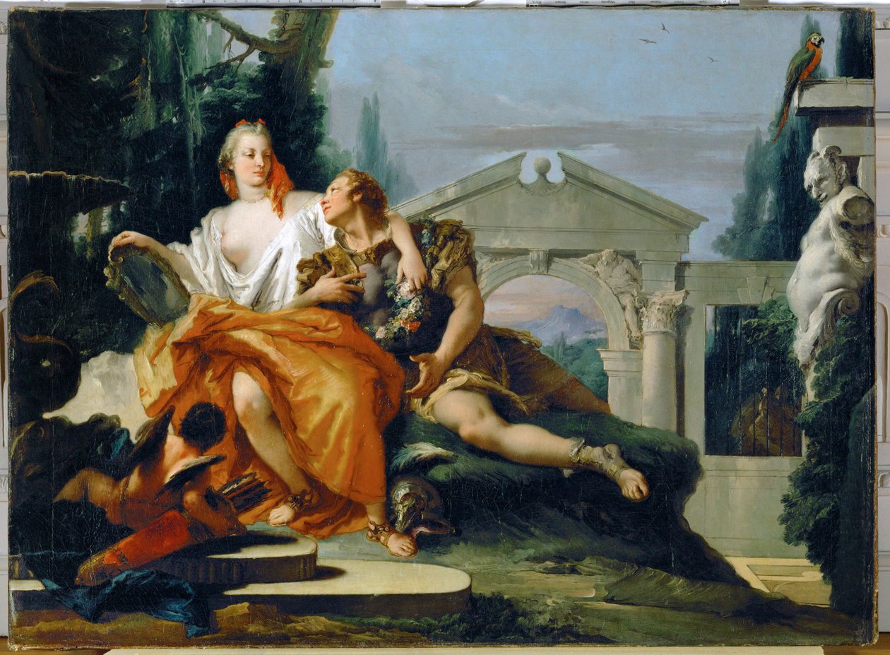 Rinaldo Under the Spell of Armida. From Torquato Tasso by Giovanni Battista (1696-1770) Tiepolo