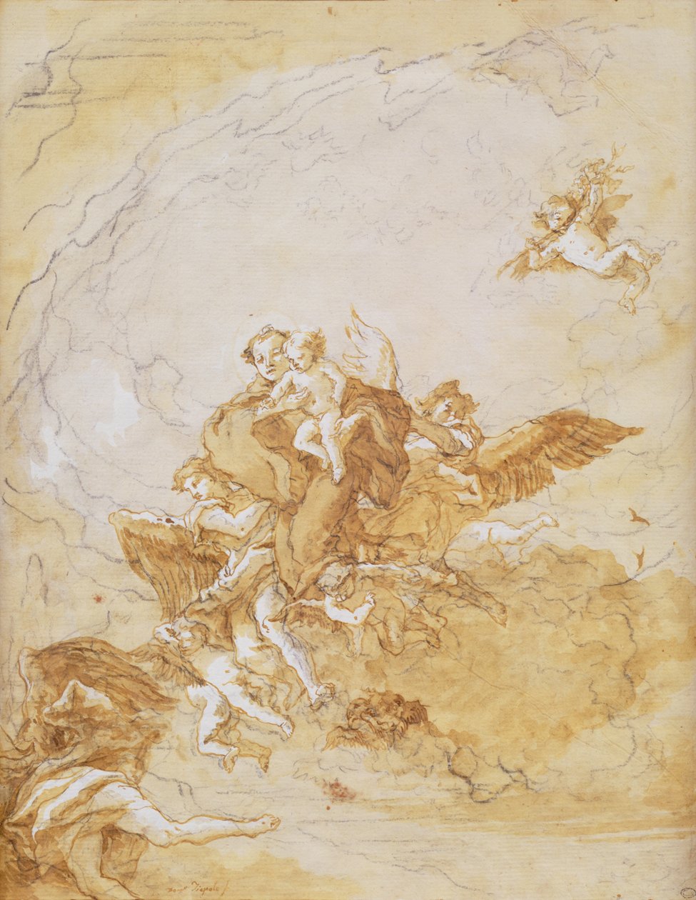 Saint Anthony and the Christ Child Supported by Angels by Giovanni Battista Tiepolo