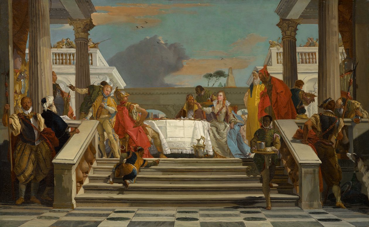 The Banquet of Cleopatra and Antony by Giovanni Battista Tiepolo