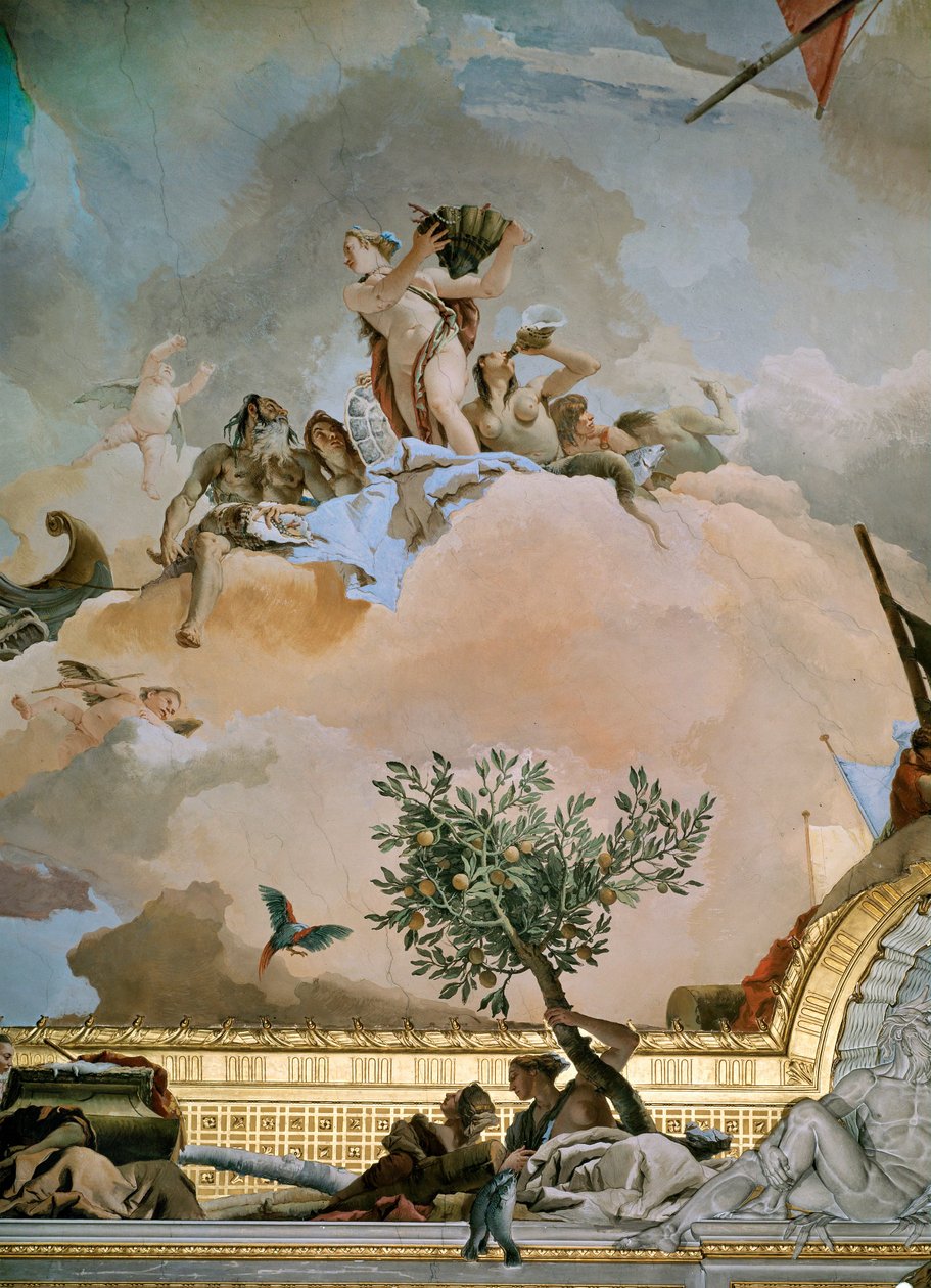The Glory of Spain, Ceiling Fresco in the Throne-Room of the Royal Palace, Madrid by Giovanni Battista (1696-1770) Tiepolo