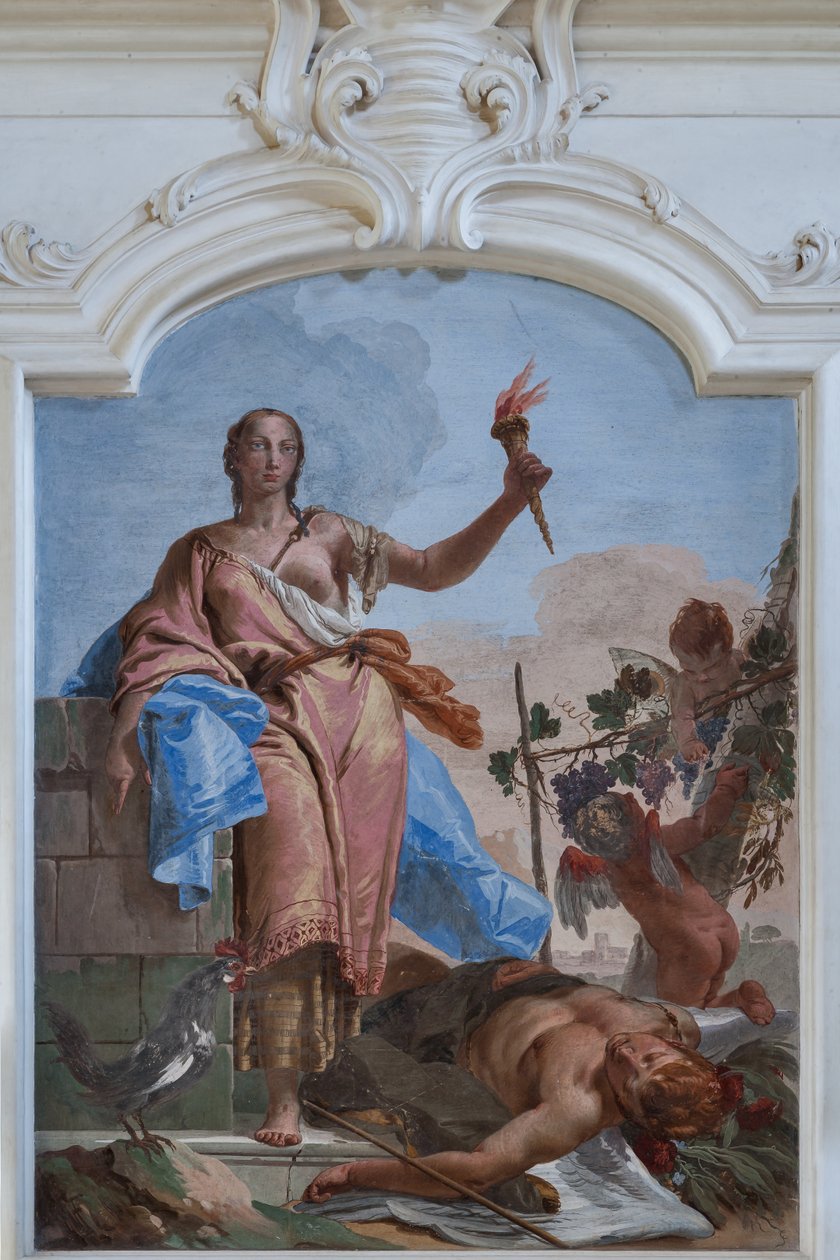 Vigilance triumphs upon Slumber by Giovanni-Battista Tiepolo