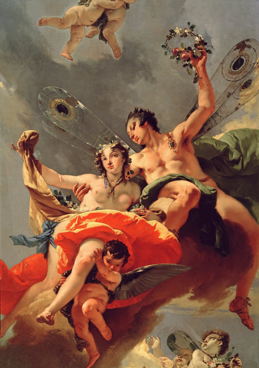 Zephyr and Flora by Giovanni Battista (1696 1770) Tiepolo