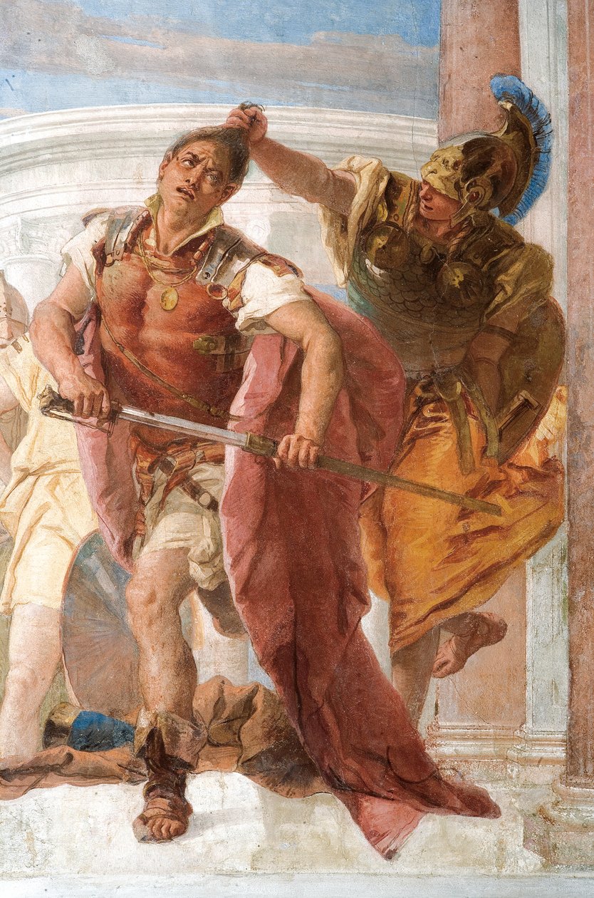 Minerva Restraining Achilles from Killing Agamemnon (detail) by Giovanni Battista Tiepolo
