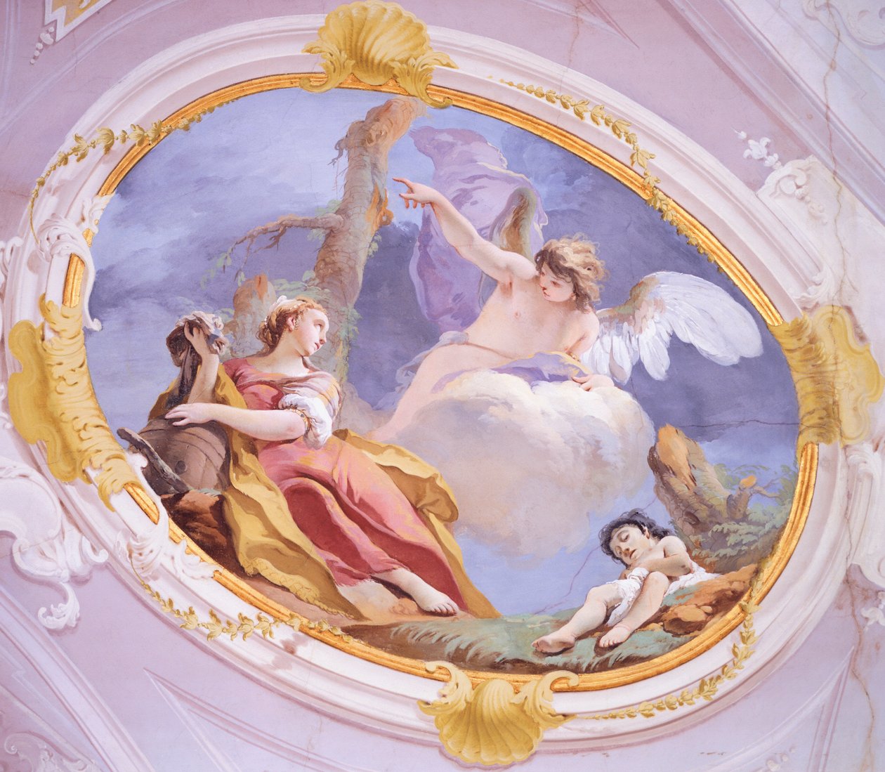 The Angel Comforts Hagar in Wilderness by Giovanni Battista Tiepolo by Giovanni Battista Tiepolo