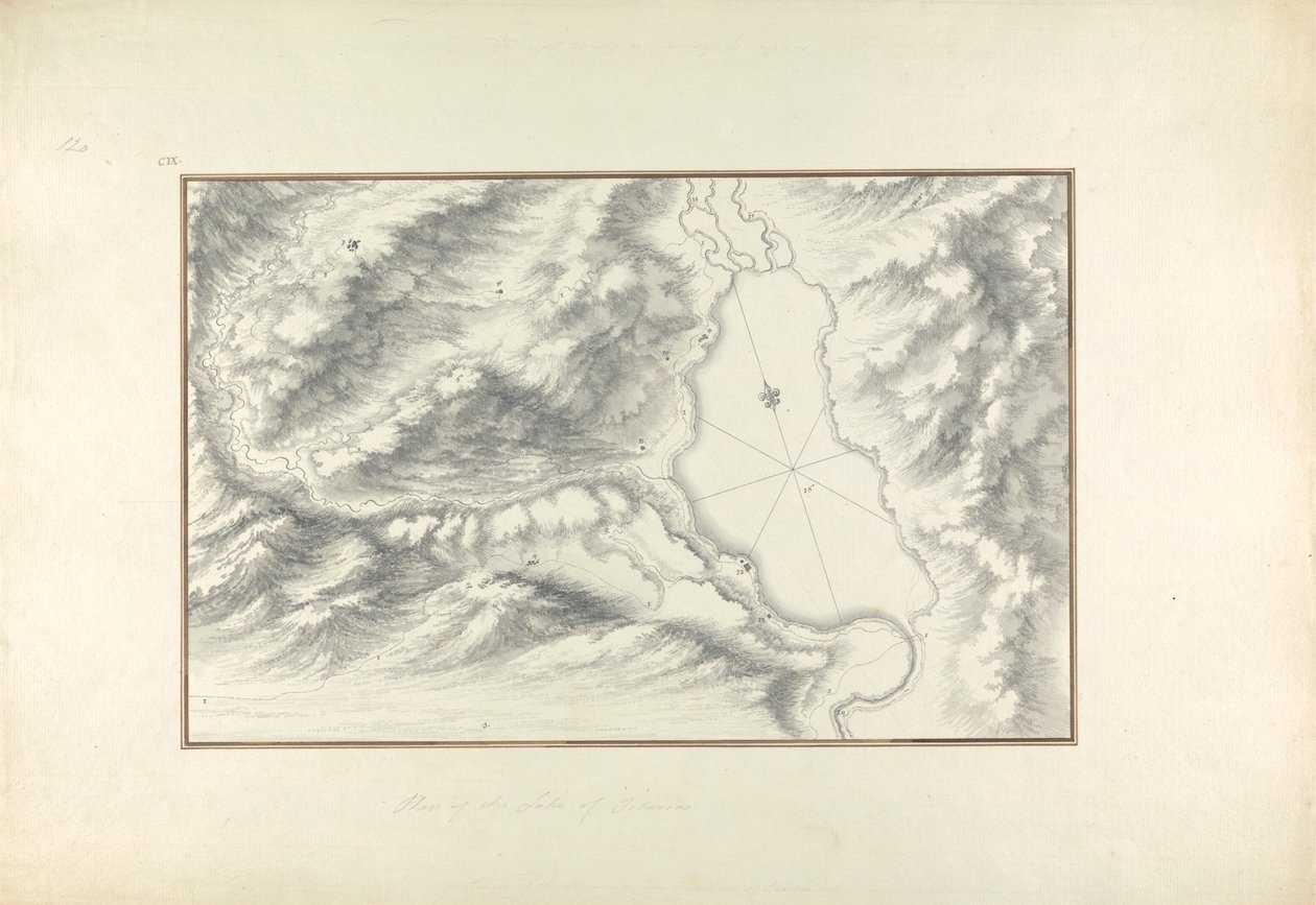 Plan of Lake Tiberias by Giovanni Battista Borra