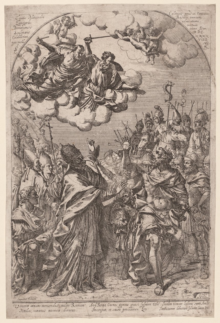 Attila at the Gates of Rome by Giovanni Battista Bracelli, after Alessandro Algardi