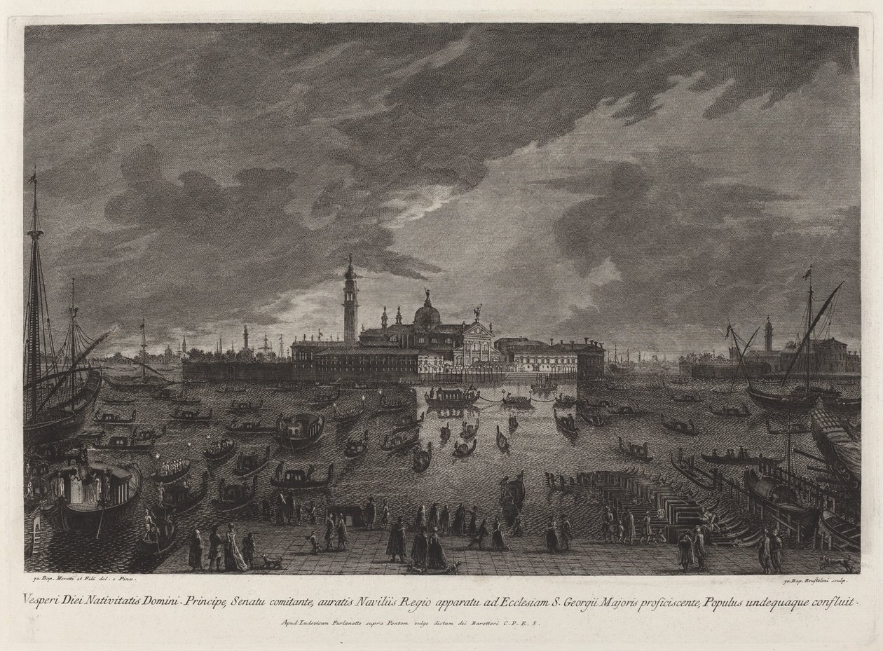 Christmas Eve Procession to San Giorgio Maggiore by Giovanni Battista Brustolon after Giovanni Battista Moretti