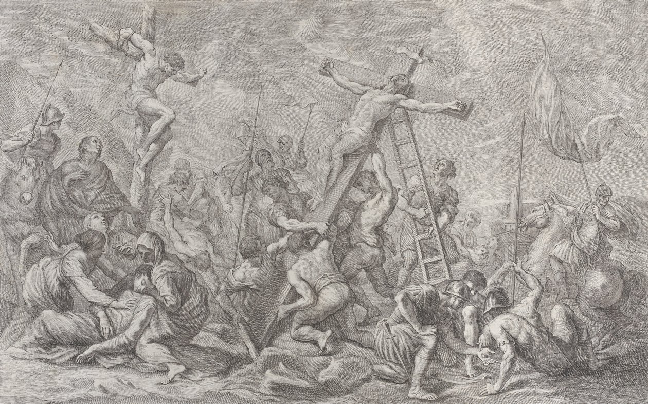 The Crucifixion, with the Lowering of the Cross at Center, Soldiers Throughout, and a Thief, 1762 by Giovanni Battista Cipriani