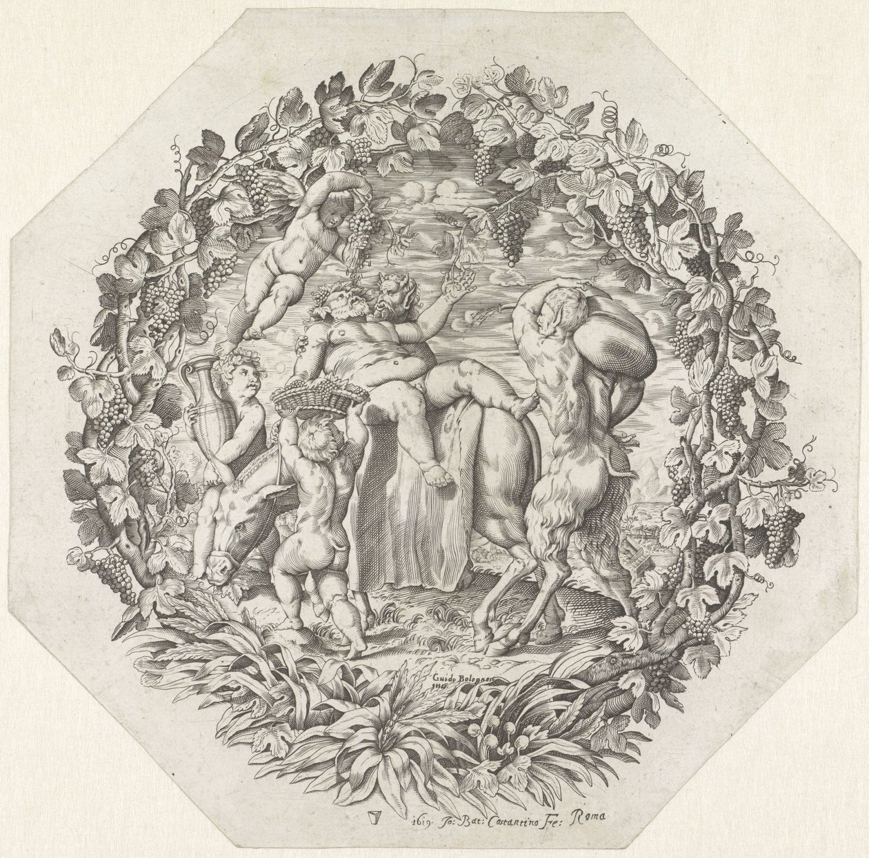 Bacchanal with Drunken Silenus by Giovanni Battista Costantini
