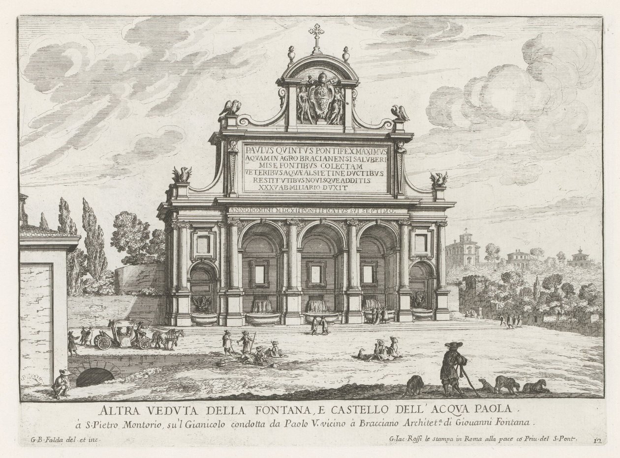 Fountain of the Acqua Paola in Rome by Giovanni Battista Falda