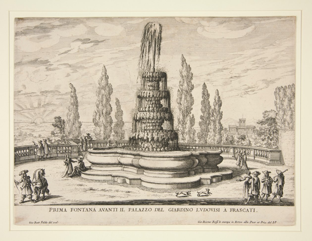 Fountain in the Gardens of the Ludovisi Palace at Frascati by Giovanni Battista Falda