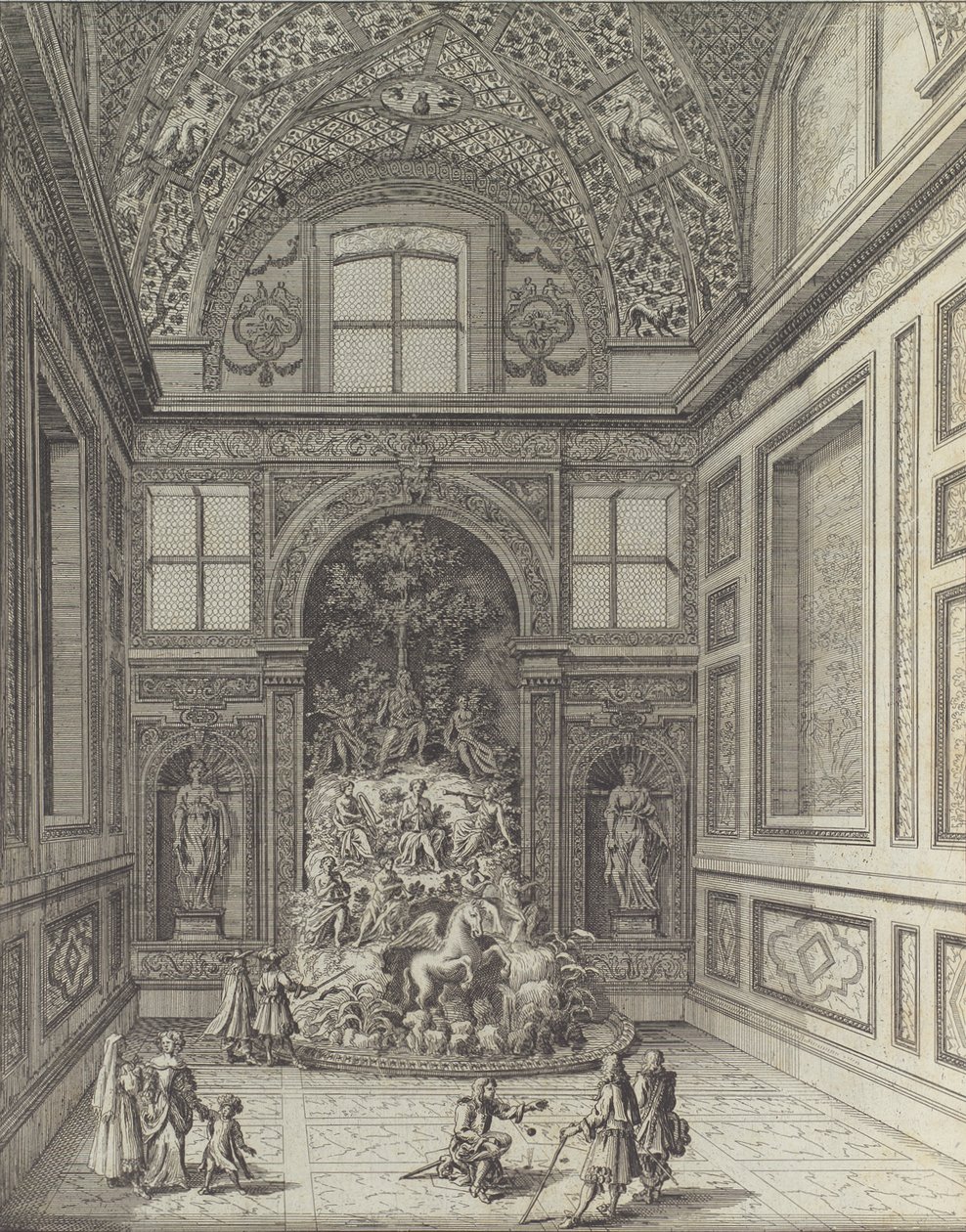 Stanza de Venti in the Theatre of Belvedere of Frascati, 1691 or after by Giovanni Battista Falda