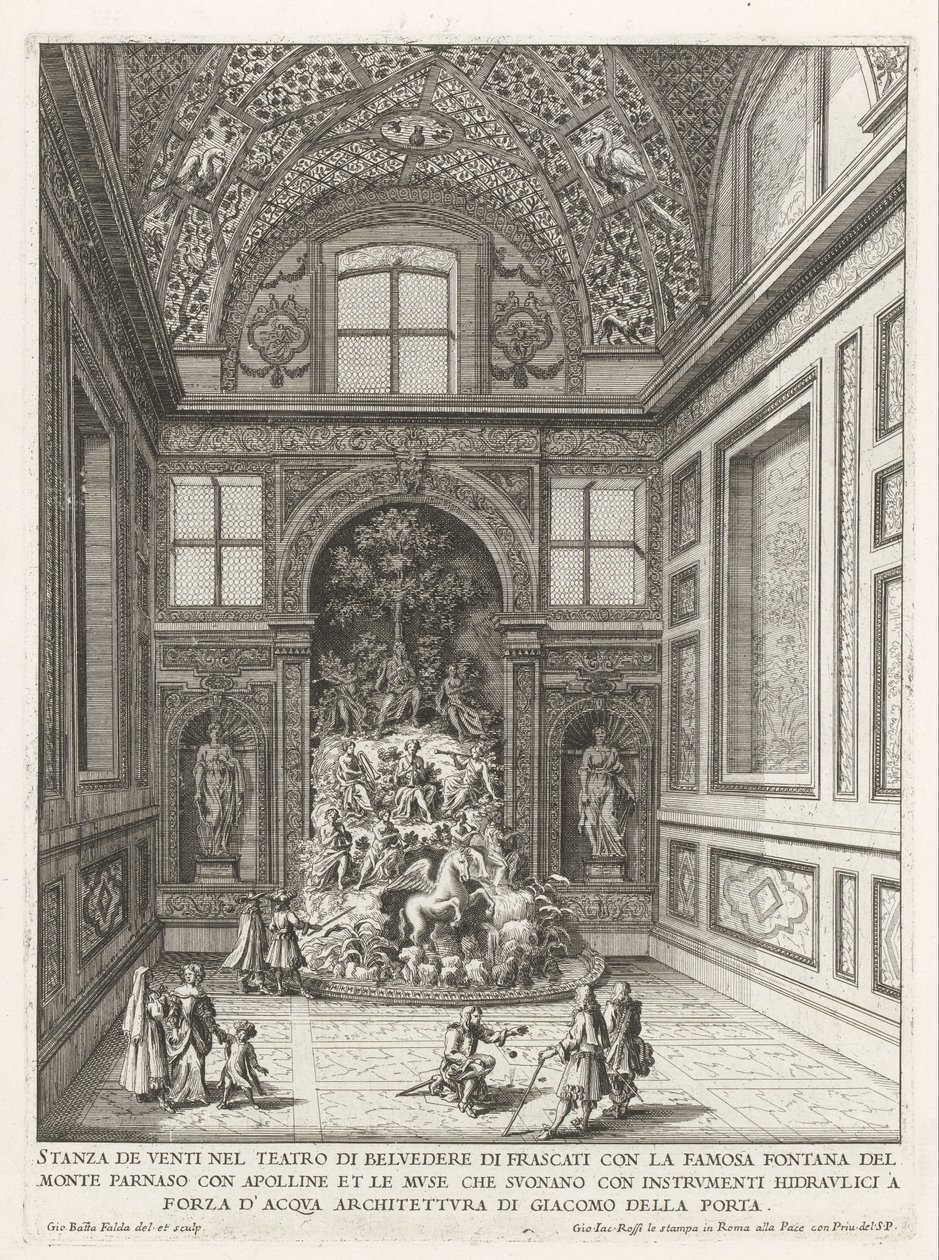 Stanza dei Venti in the Gardens of Villa Aldobrandini in Frascati by Giovanni Battista Falda