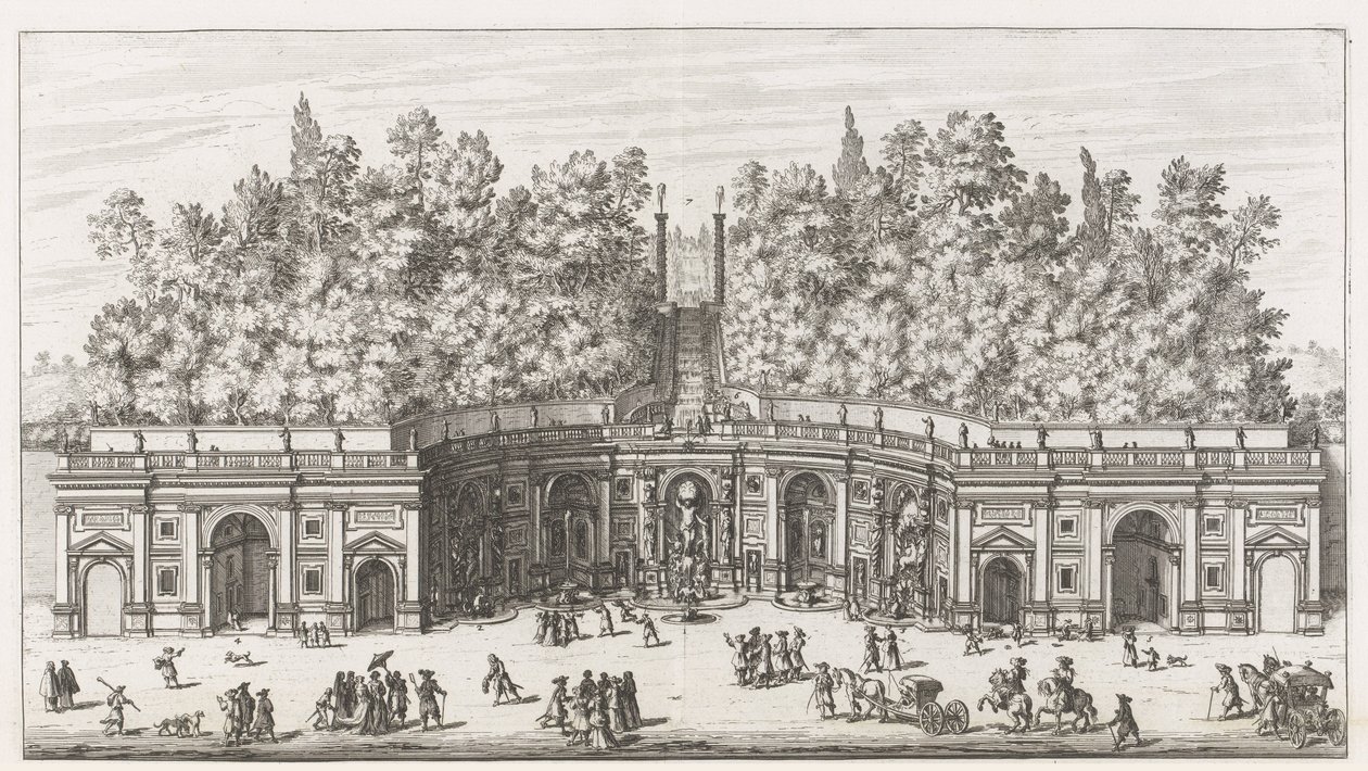 Teatro delle Acque in the Gardens of Villa Aldobrandini in Frascati (Fontane delle ville di Frascati) by Giovanni Battista Falda