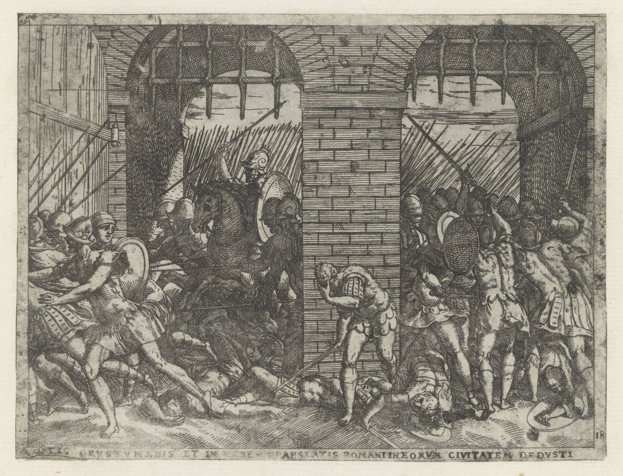 Roman Soldiers Invade Crustumerium by Giovanni Battista Fontana