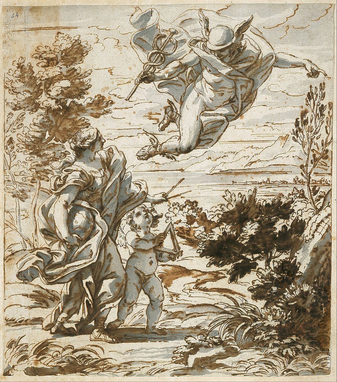 Mercury Leading Geography by Giovanni Battista Gaulli