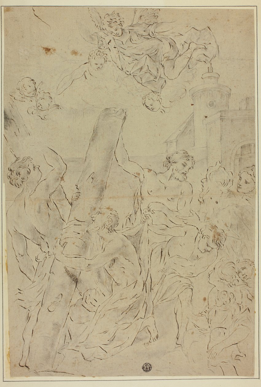 Saint Andrew Adoring the Cross by Giovanni Battista Gaulli