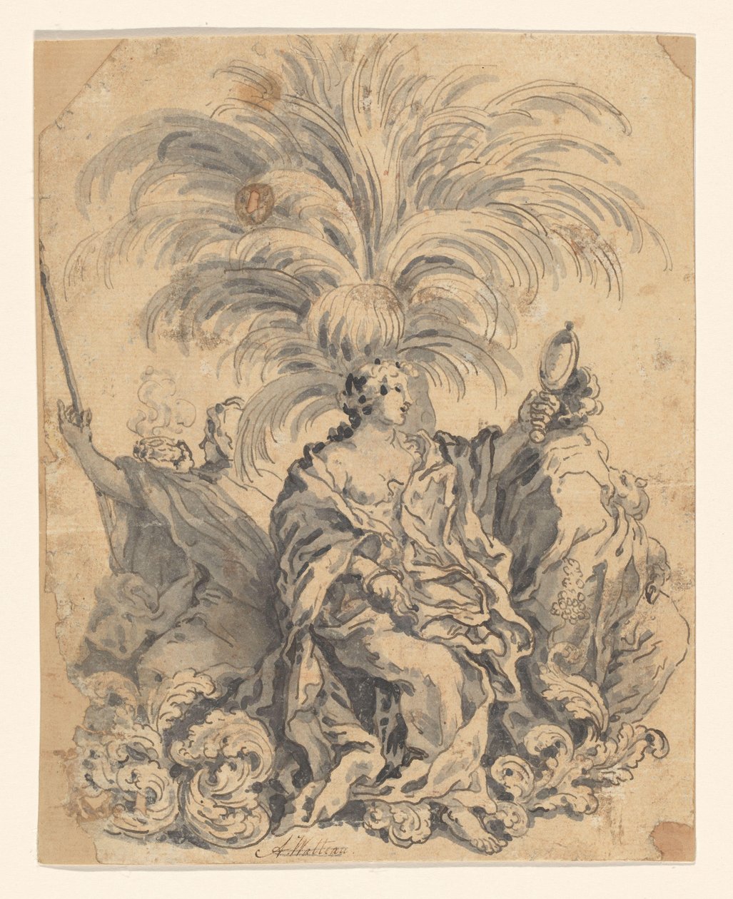 Group of Sugar Work with Faith, Prudence, and Loyalty (?) by Giovanni Battista Lenardi