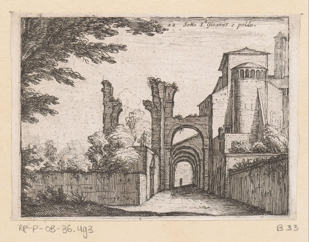 Clivus Scauri and the Santi Giovanni e Paolo by Giovanni Battista Mercati