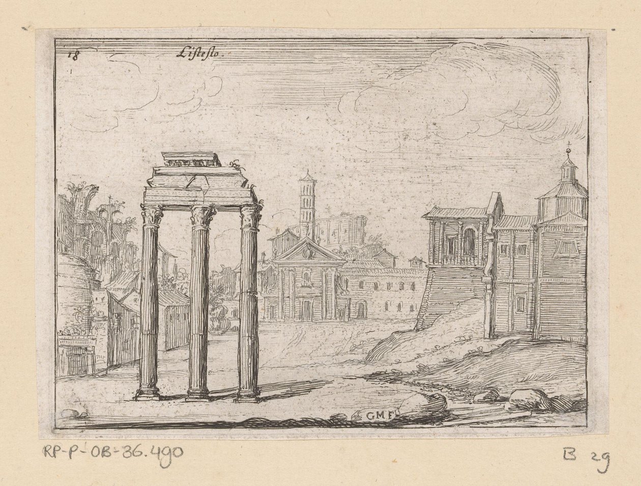 View of the Roman Forum in Rome (series title: Views of Rome) by Giovanni Battista Mercati