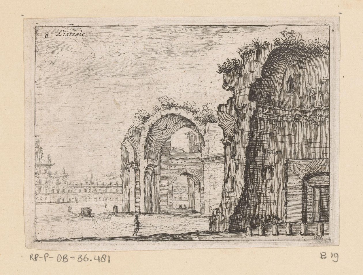 Ruins of the Baths of Diocletian in Rome (Views of Rome) by Giovanni Battista Mercati