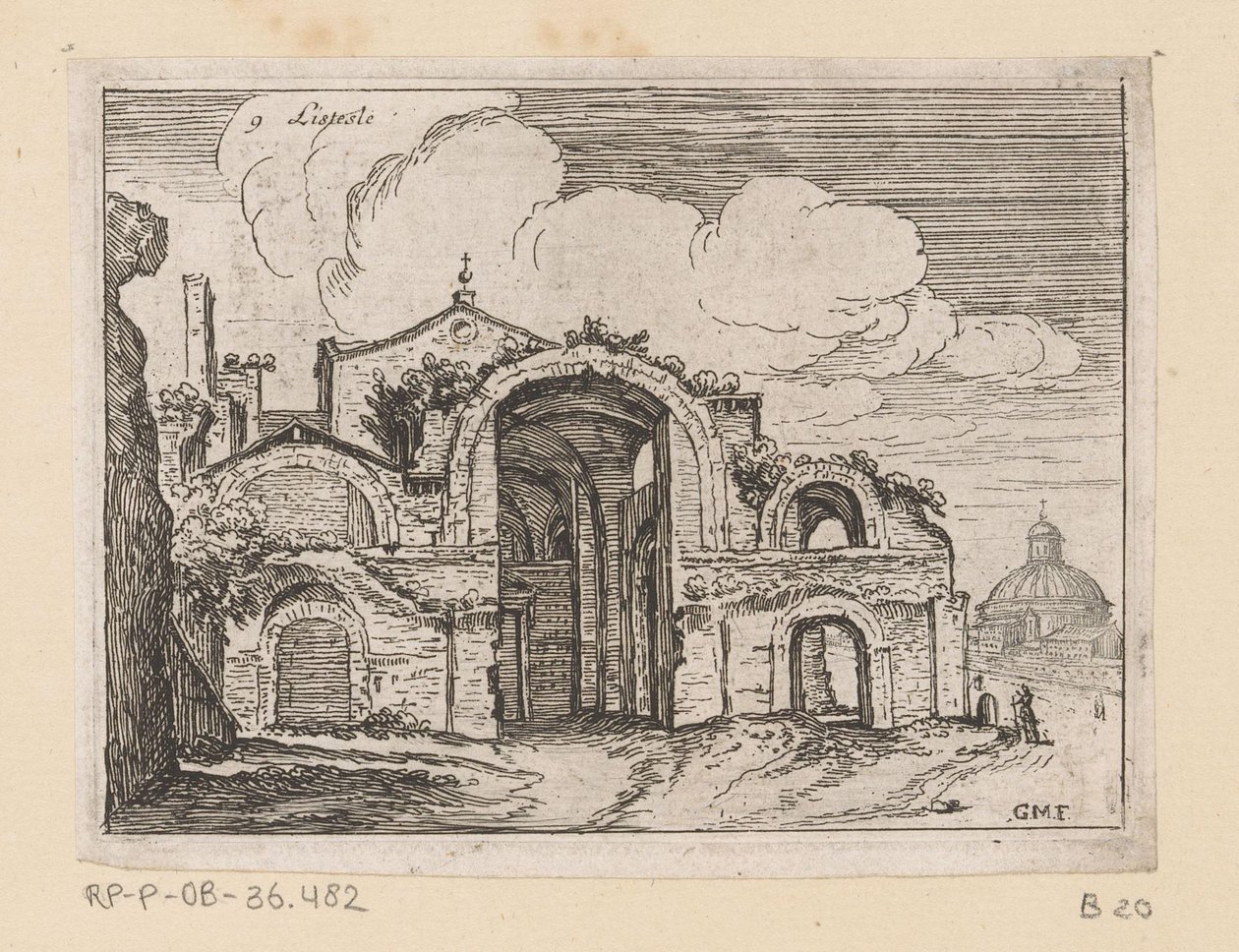 Ruins of the Baths of Diocletian in Rome by Giovanni Battista Mercati