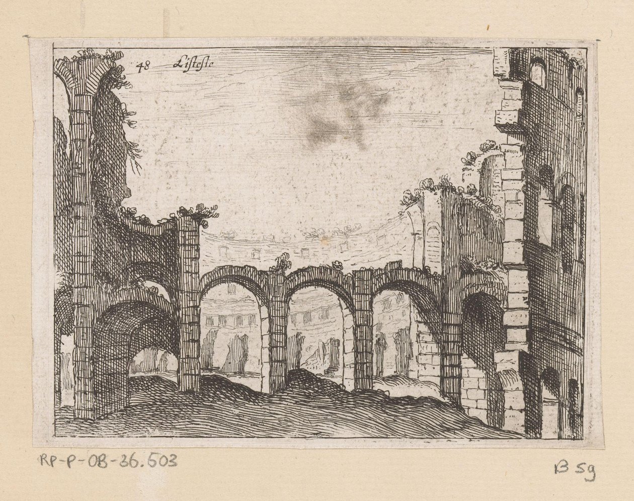 Ruins of the Colosseum in Rome by Giovanni Battista Mercati