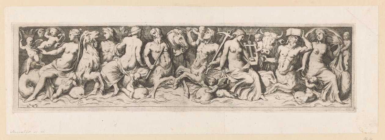 Tritons, Nereids, and Putti by Giovanni Battista Mercati